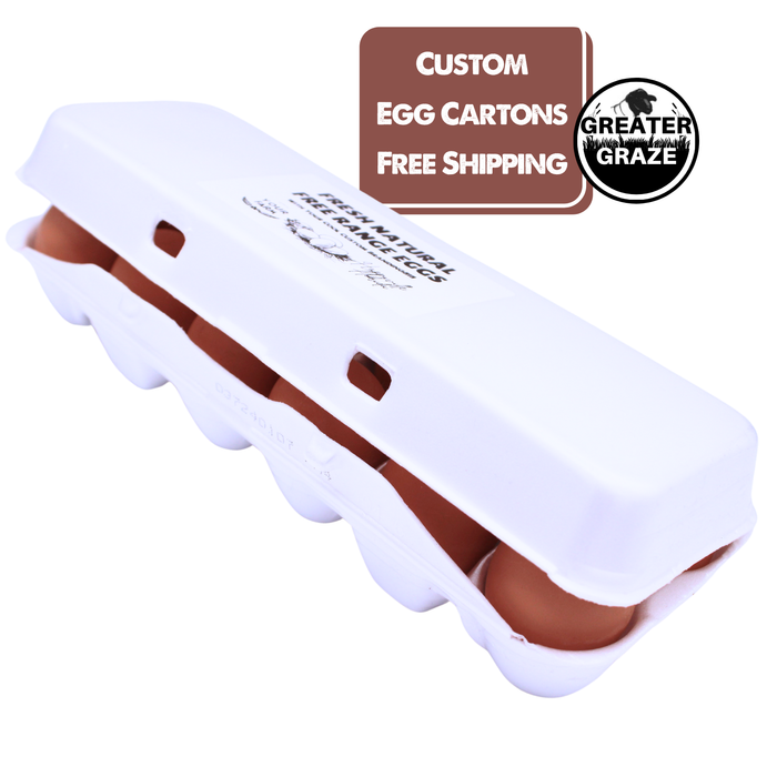 Customized White Egg Cartons (25pack/ 50pack/ 100pack)