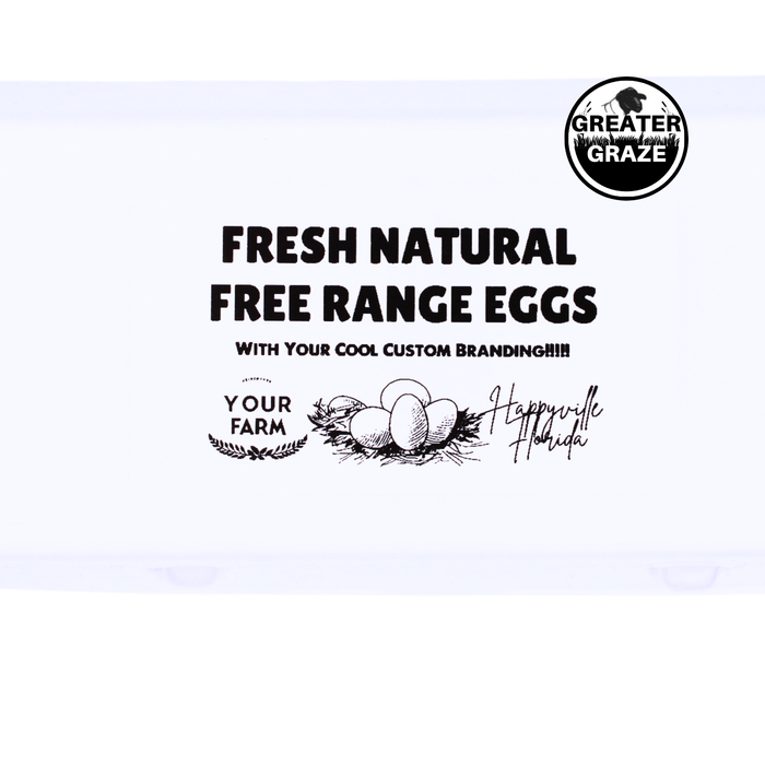 Customized White Egg Cartons (25pack/ 50pack/ 100pack)