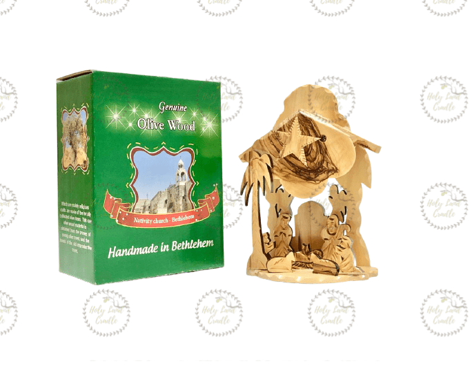 Olive Wood Musical Nativity Scene I