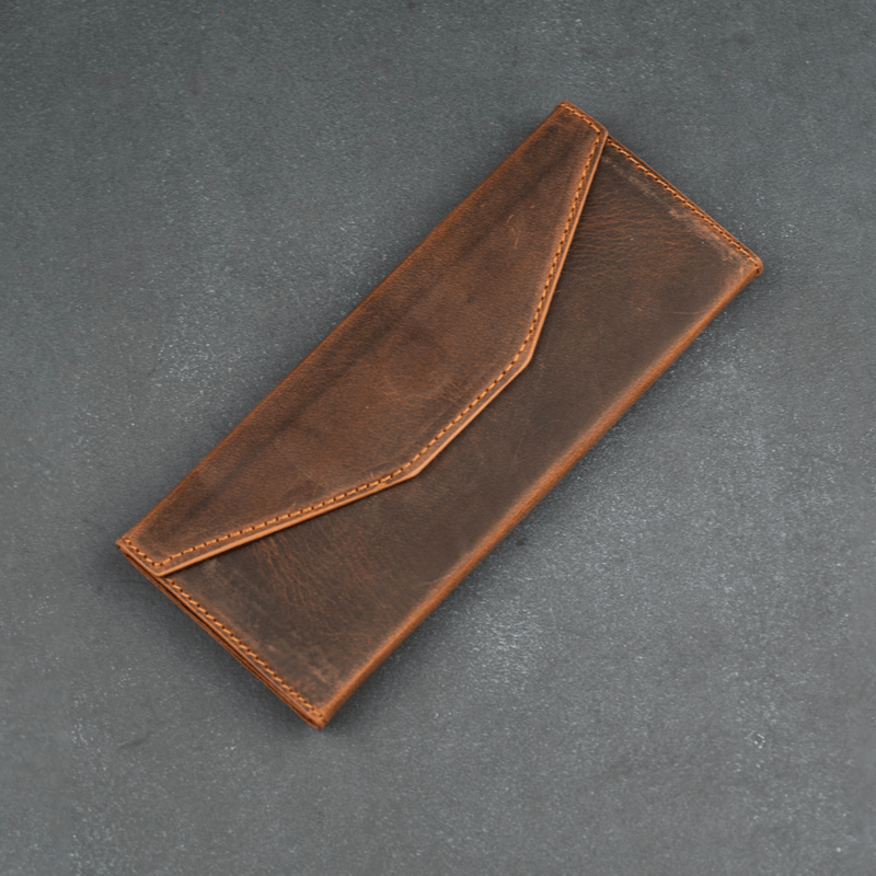 Luxury Leather Sunglasses Case - Dark Brown - Louisville