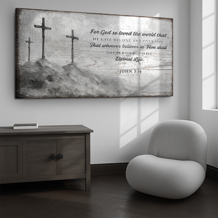 John 3:16: For God So Loved The World - Wall Art