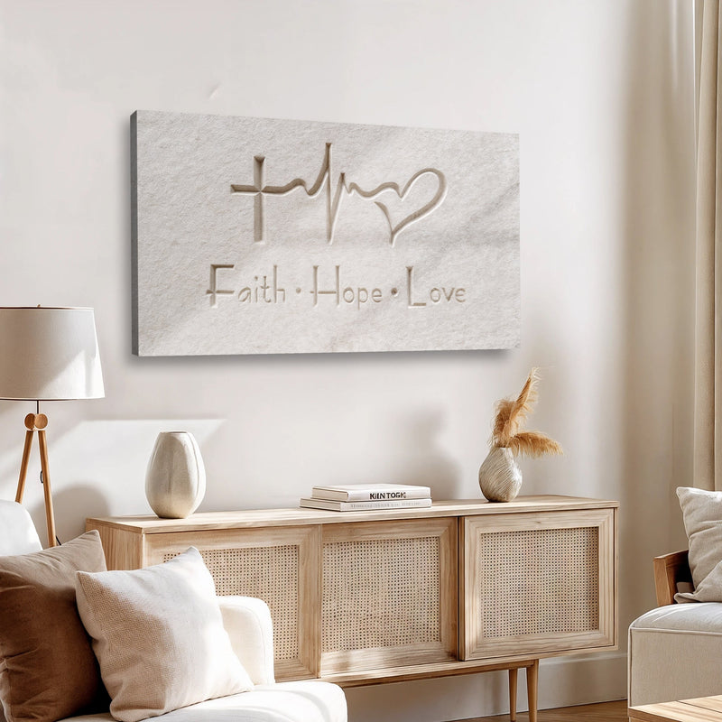 Faith, Hope, Love Faith - Wall Art