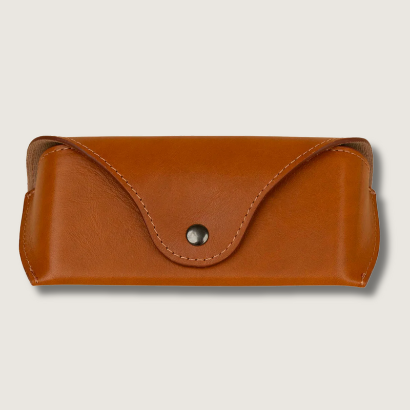 Premium Leather Eyewear Case - Rich Brown - Cambridge