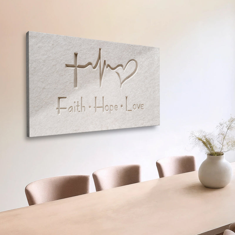 Faith, Hope, Love Faith - Wall Art