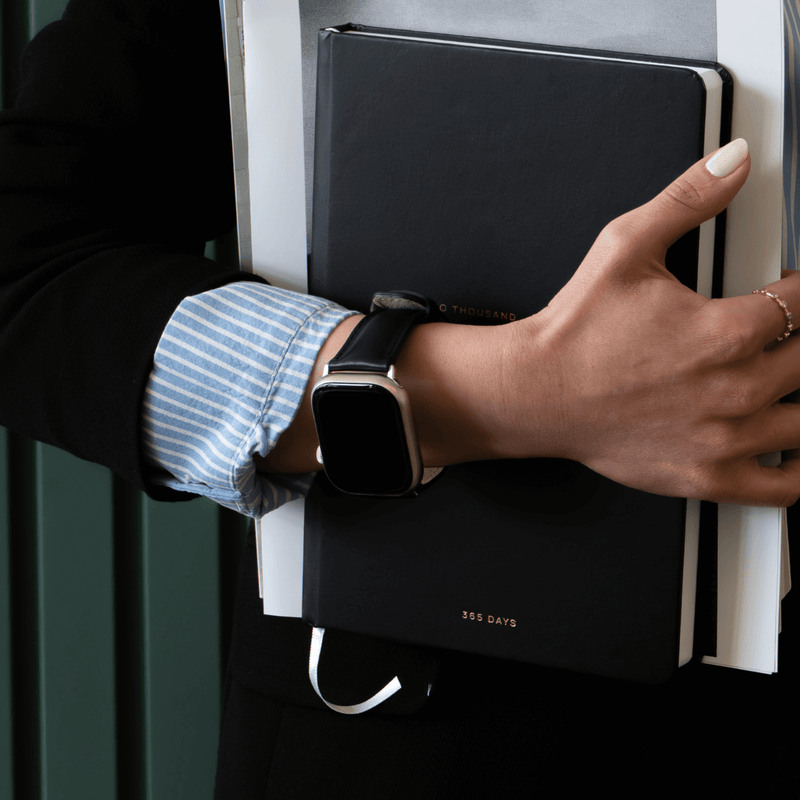 Luxury Double Wrap Brown Leather Apple Watch Band - San Diego