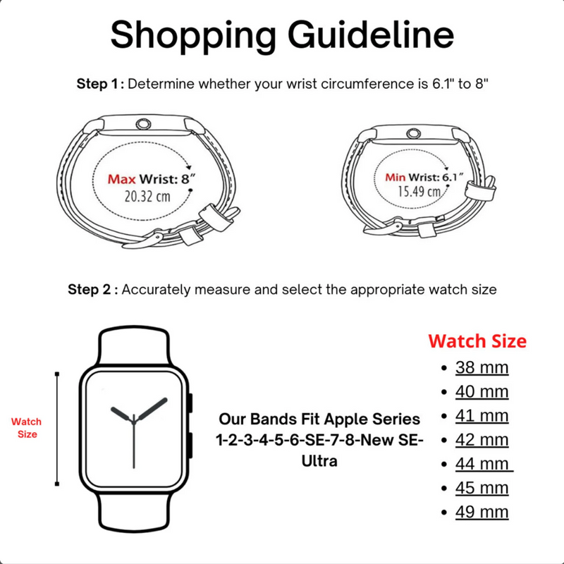 Luxury Double Wrap Brown Leather Apple Watch Band - San Diego