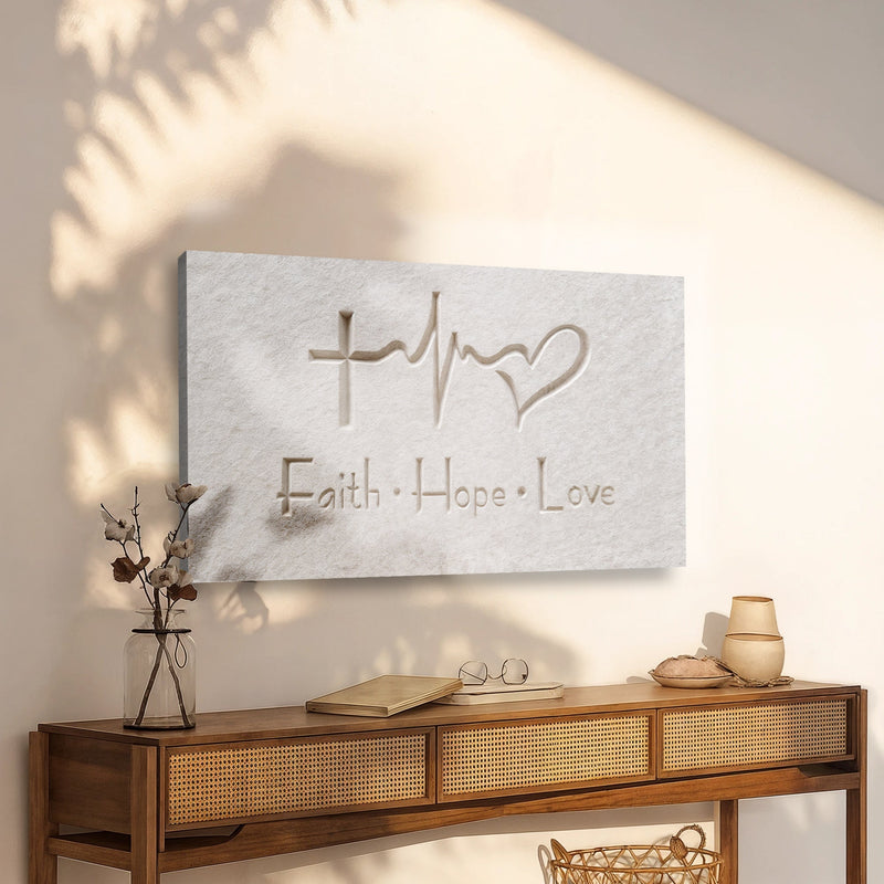 Faith, Hope, Love Faith - Wall Art