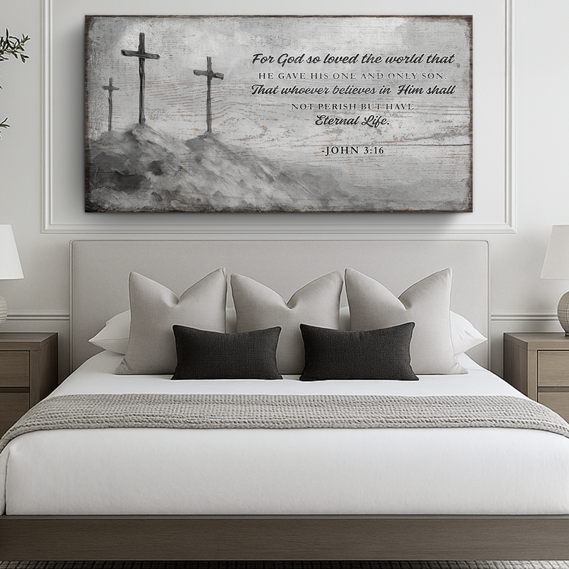 John 3:16: For God So Loved The World - Wall Art