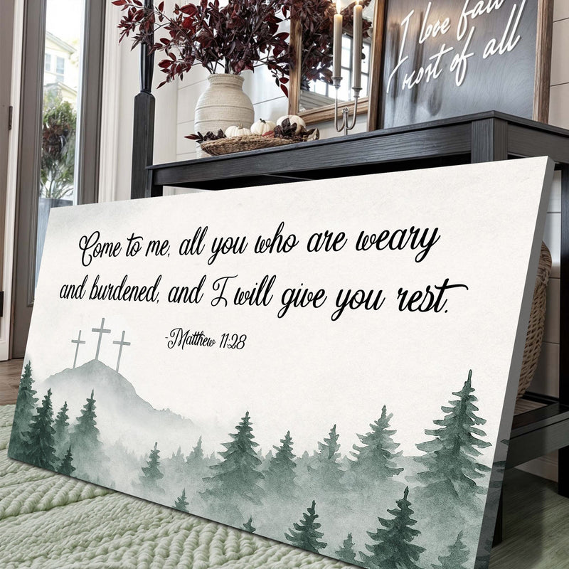 Come To Me - Matthew 11:28 - Wall Art