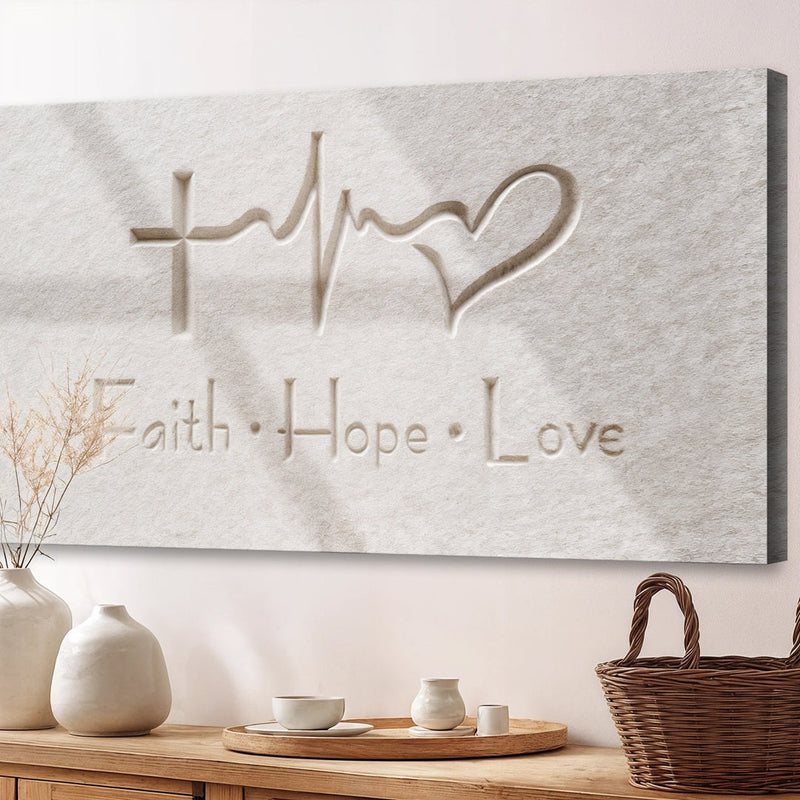Faith, Hope, Love Faith - Wall Art