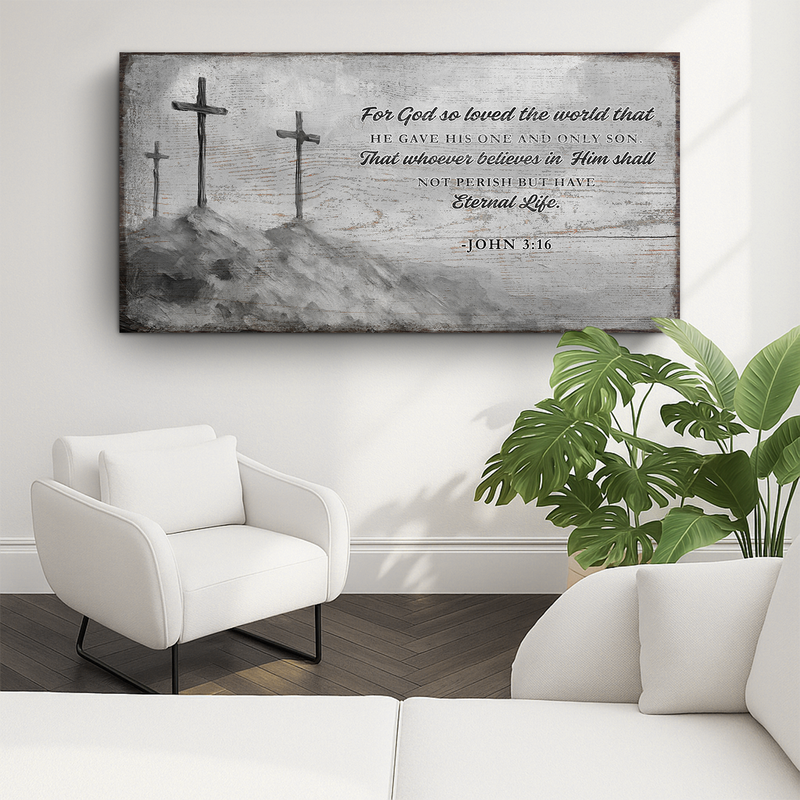 John 3:16: For God So Loved The World - Wall Art