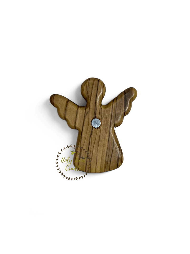 Olive Wood Angel Magnet – Set of 2