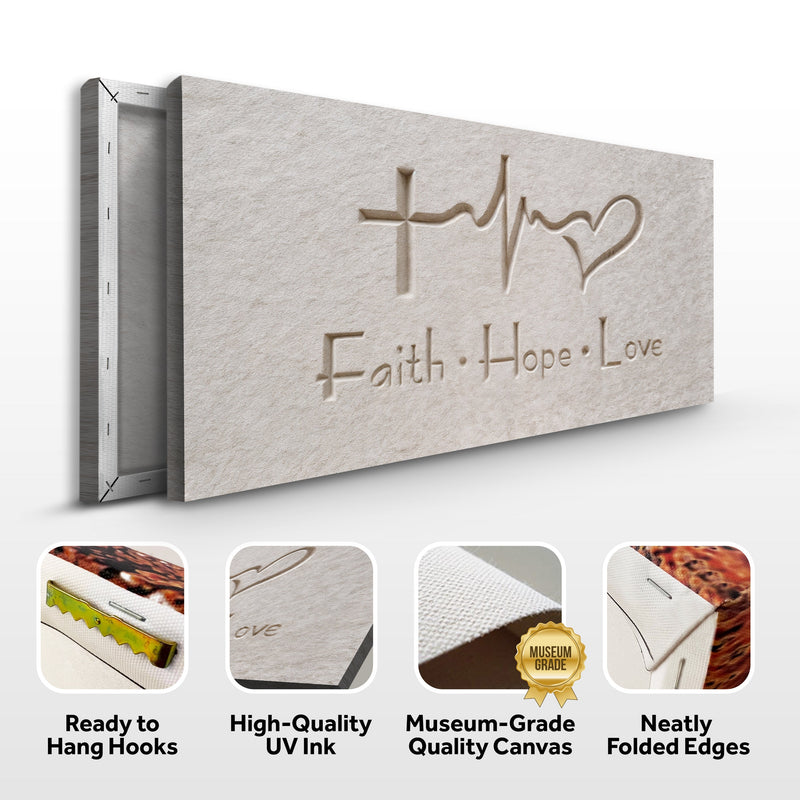Faith, Hope, Love Faith - Wall Art
