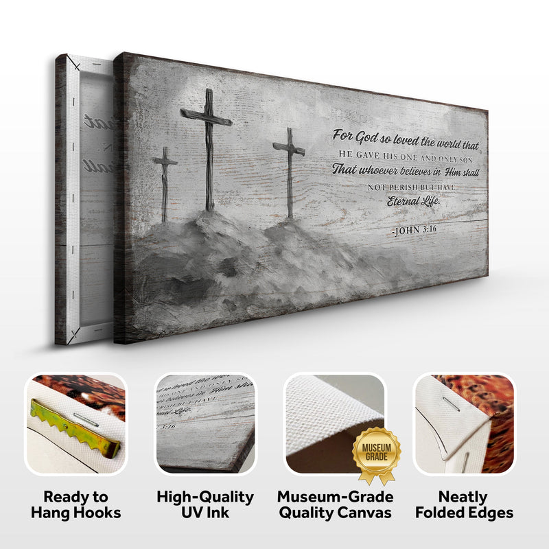 John 3:16: For God So Loved The World - Wall Art