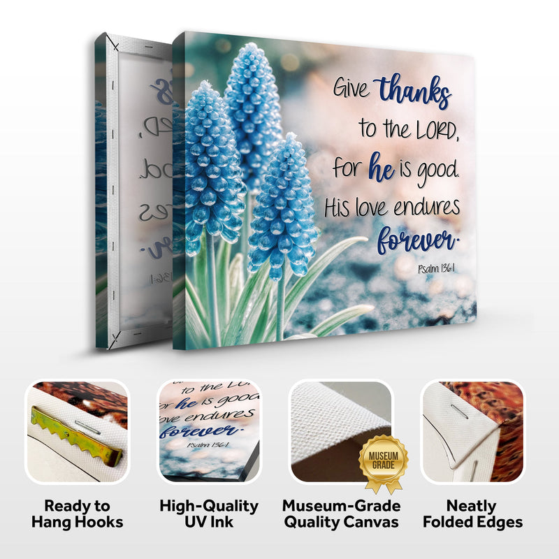 Psalm 136:1 - Give Thanks To The Lord - Wall Art