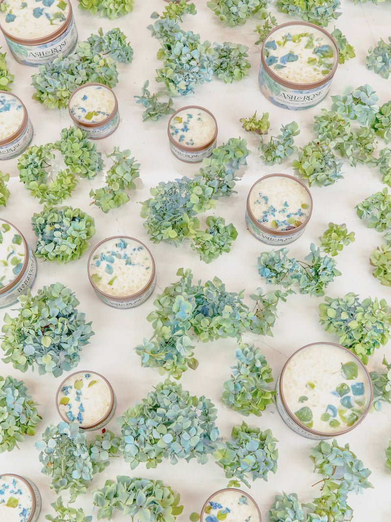 BY THE SEA Hydrangea Sea Salt Candle