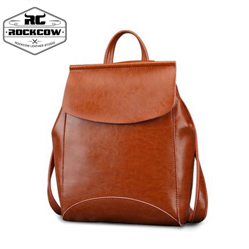 Vintage Leather College Backpack, Shoulder Bag, Fashion Handbags For Women 9212