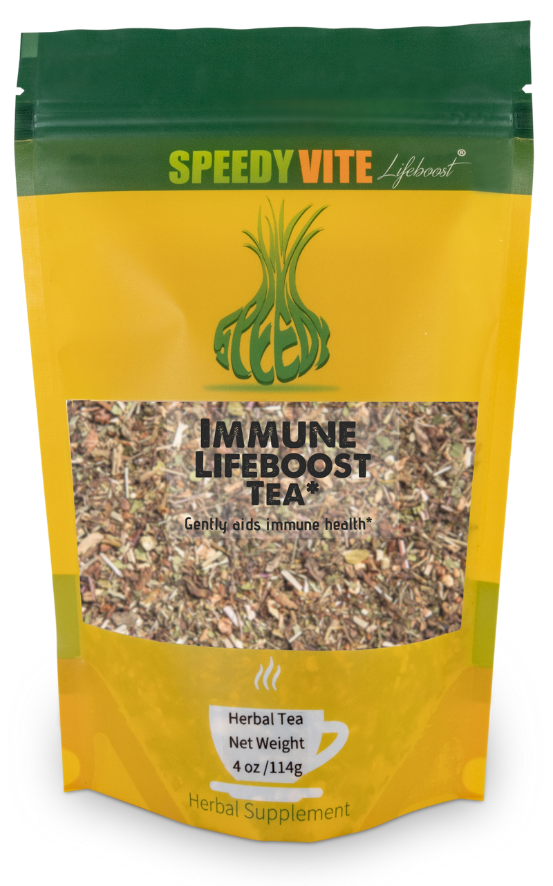 Immune LifeBoost Tea 4oz | Organic ingredient Herbal Blend (Caffeine-Free) | SpeedyVite - FREE SHIPPING