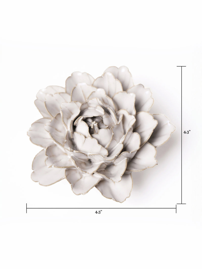 Ceramic Ivory Comanche Peony