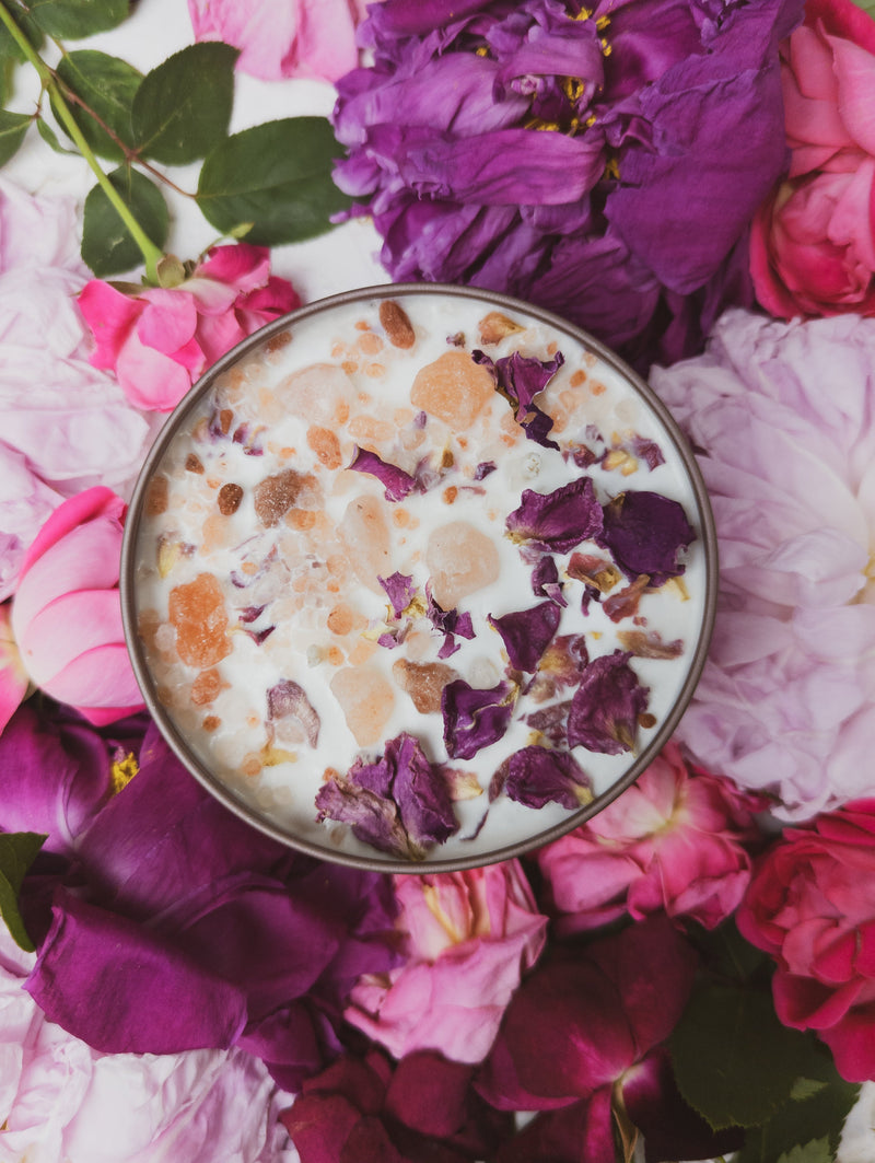 LOVE NOTES Rose + Pink Salt Candle