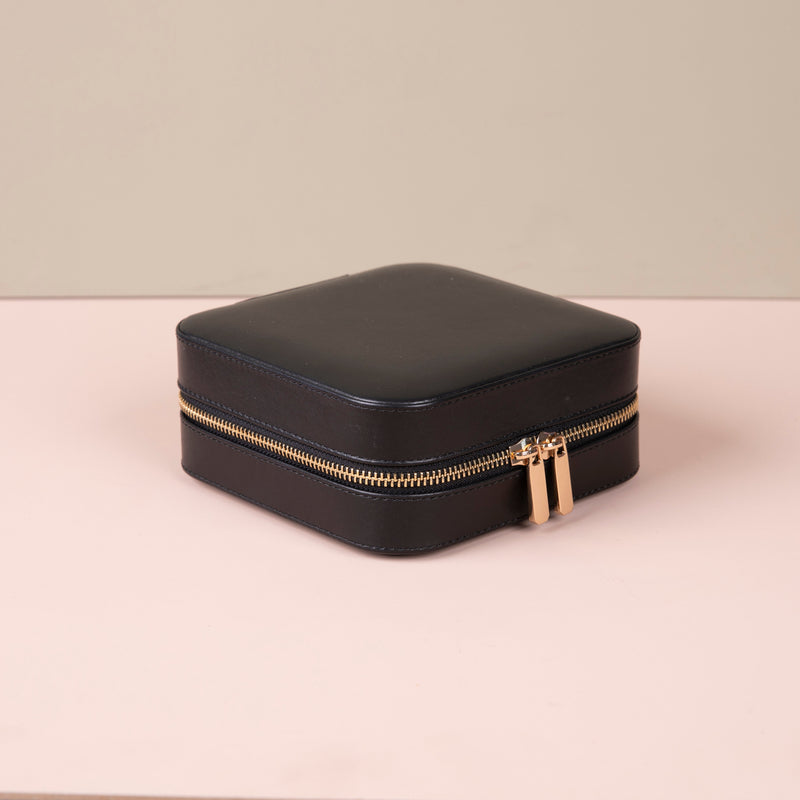 Luxury Travel Jewelry Box – Black - Palermo