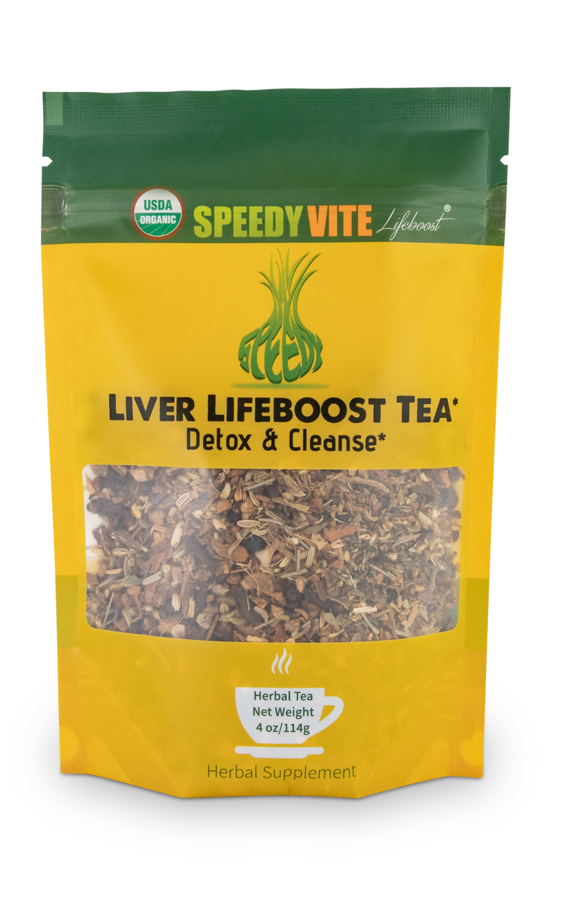 Liver LifeBoost® Tea | USDA Organic Herbal Liver Support* (4 oz / 8 oz / 28 Bags) | SpeedyVite® - FREE SHIPPING