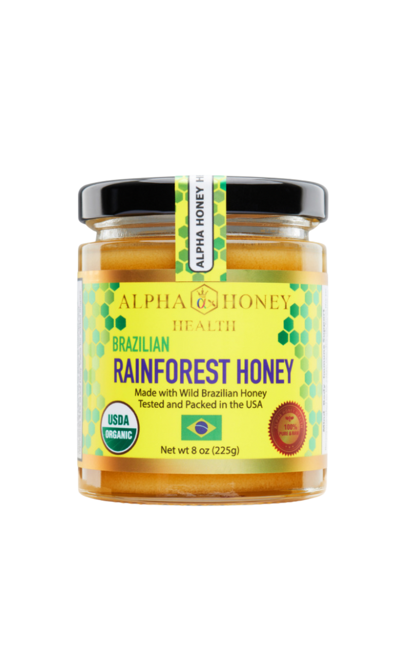 100% Certified USDA Organic Rainforest Honey, 8oz FREE EXPEDITED