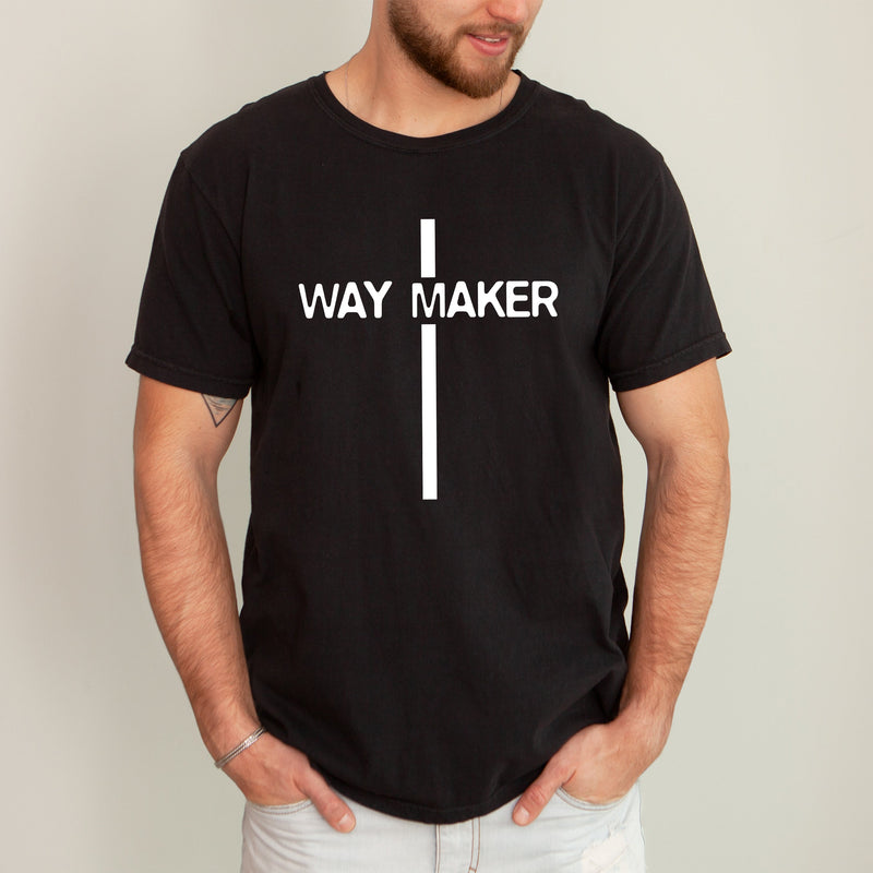 Way Maker Faith Cross Jesus Gospel Religious Inspirational Modern Christian Comfort Colors Tee