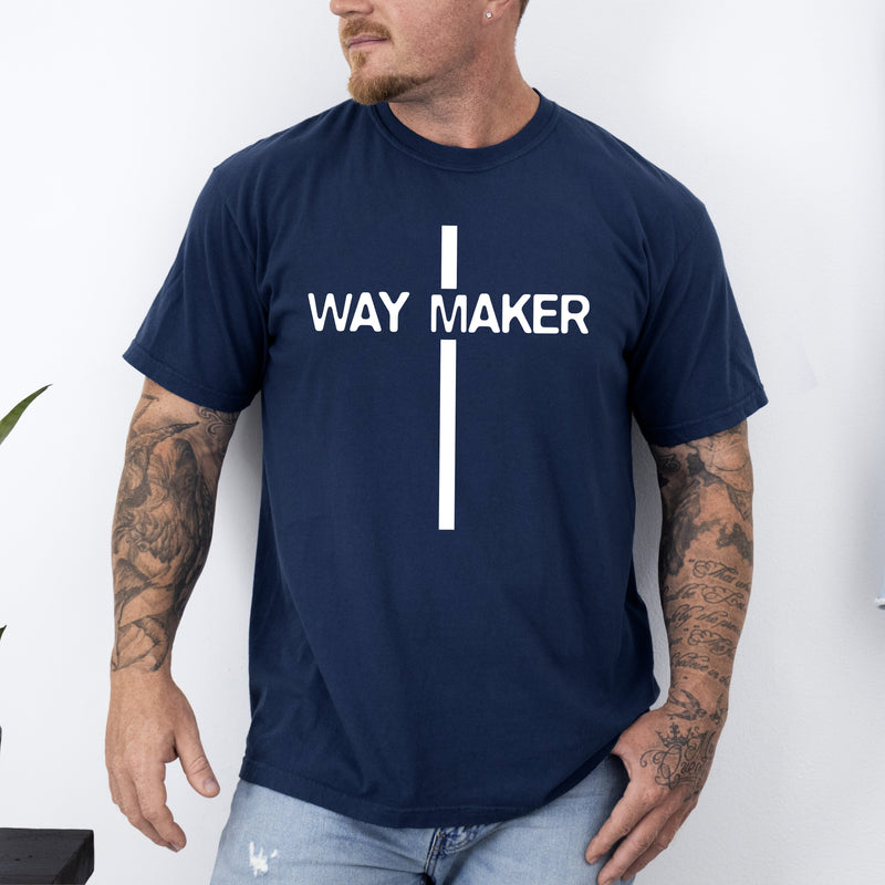 Way Maker Faith Cross Jesus Gospel Religious Inspirational Modern Christian Comfort Colors Tee