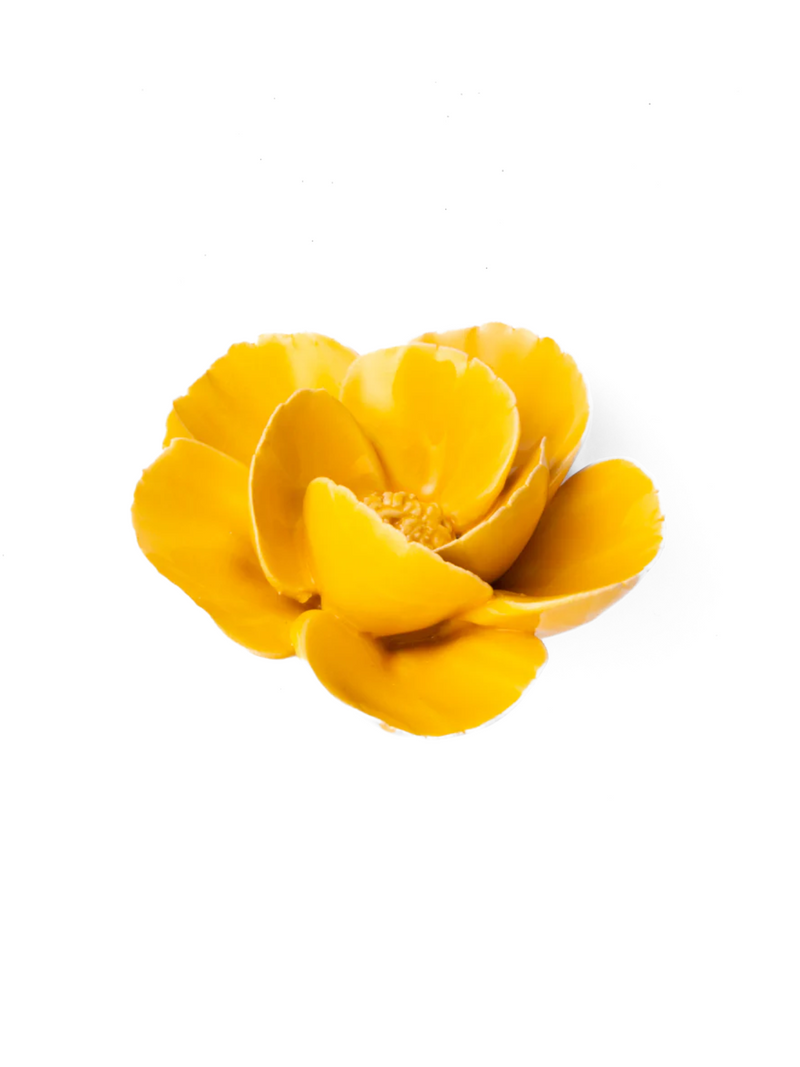 Ceramic Small Yellow Poppy Flower