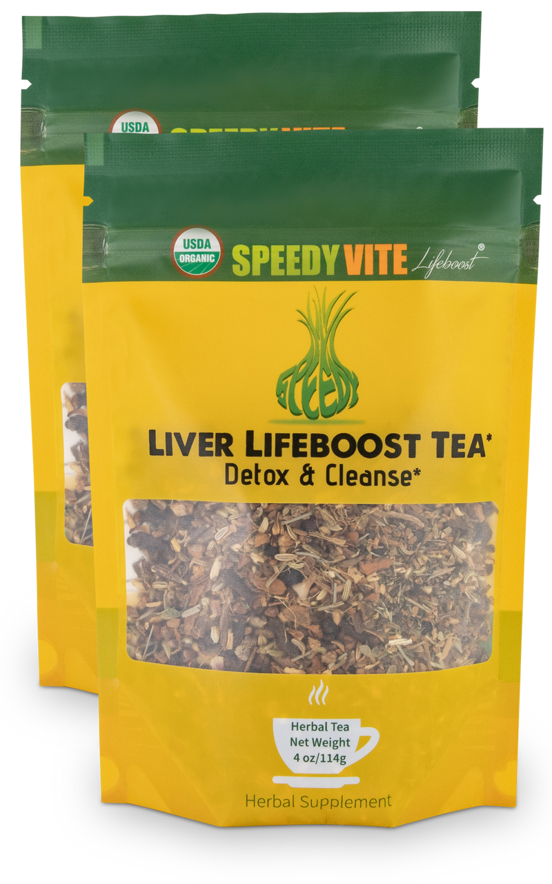 Liver LifeBoost® Tea | USDA Organic Herbal Liver Support* (4 oz / 8 oz / 28 Bags) | SpeedyVite® - FREE SHIPPING