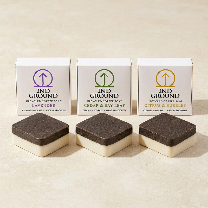 3-Bar Pack — Upcycled Coffee Soap Set