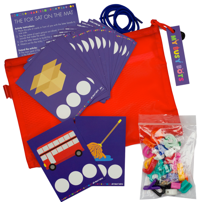 The Fox Sat on the Mat - My Busy Bots Bag of letters, sounds and blends all for developing and building those reading skills, while learning fine motor skills