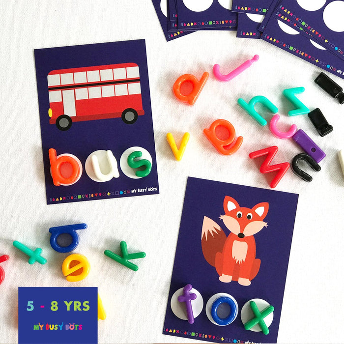 The Fox Sat on the Mat - My Busy Bots Bag of letters, sounds and blends all for developing and building those reading skills, while learning fine motor skills