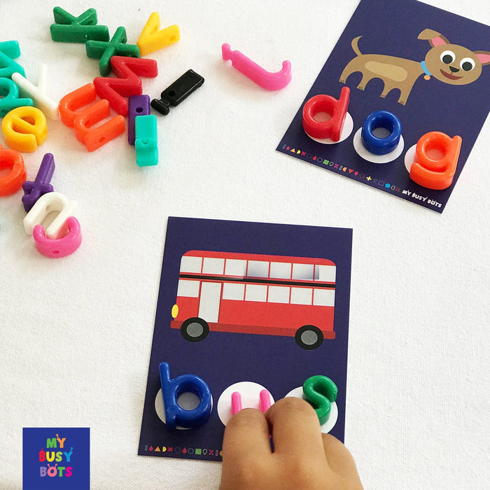 The Fox Sat on the Mat - My Busy Bots Bag of letters, sounds and blends all for developing and building those reading skills, while learning fine motor skills