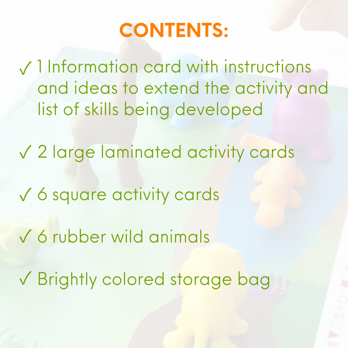 Wild Wanderings - My Busy Bots Bag of animals, learning their shapes and matching while focusing on the building & development of important sensory skills