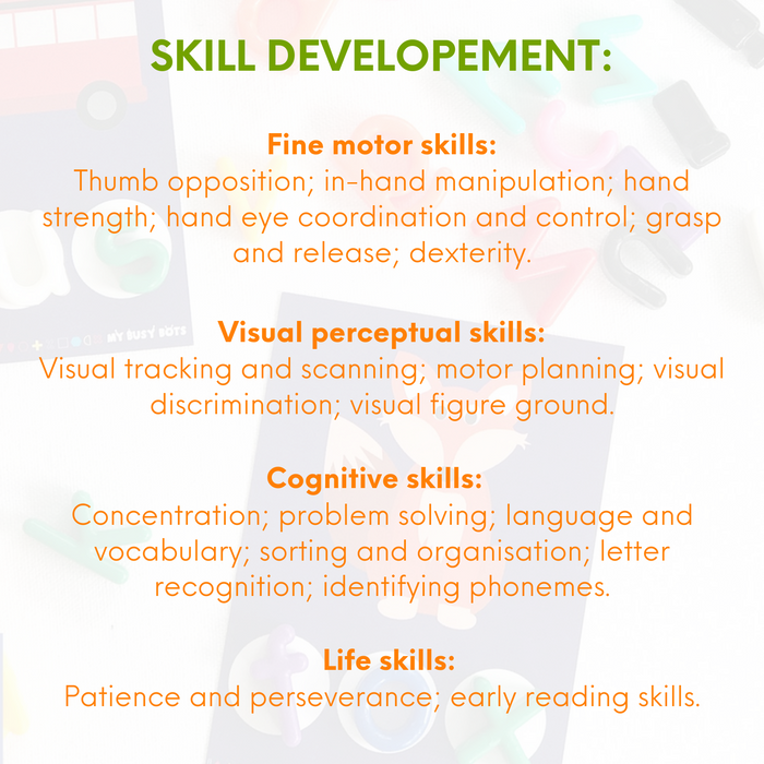 The Fox Sat on the Mat - My Busy Bots Bag of letters, sounds and blends all for developing and building those reading skills, while learning fine motor skills