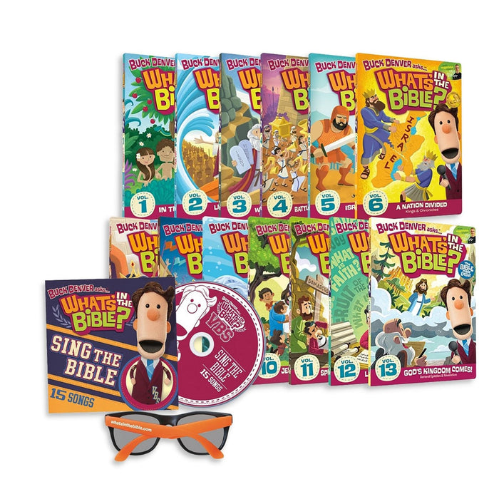 Buck Denver Asks What's in The Bible- Full DVD Set, with VBS CD & glasses