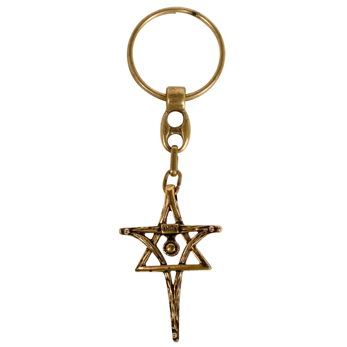 Messiaca Inri Keychain/ Key ring Messianic Christian Cross and Star of David