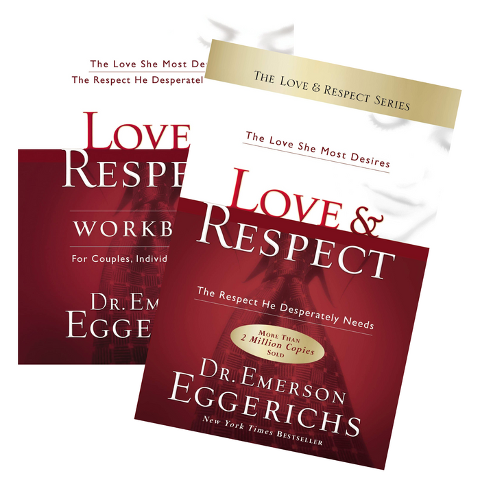 Full Set: Love & Respect: The Love She Most Desires, the Respect He Desperately Needs (Book + Workbook)