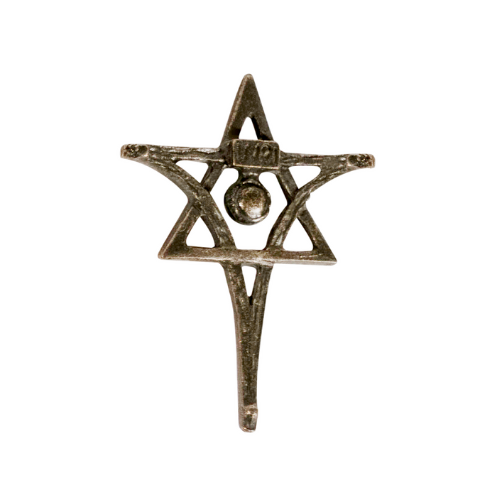 Messiaca Inri Lapel Pin / Brooch Messianic Christian Cross and Star of David