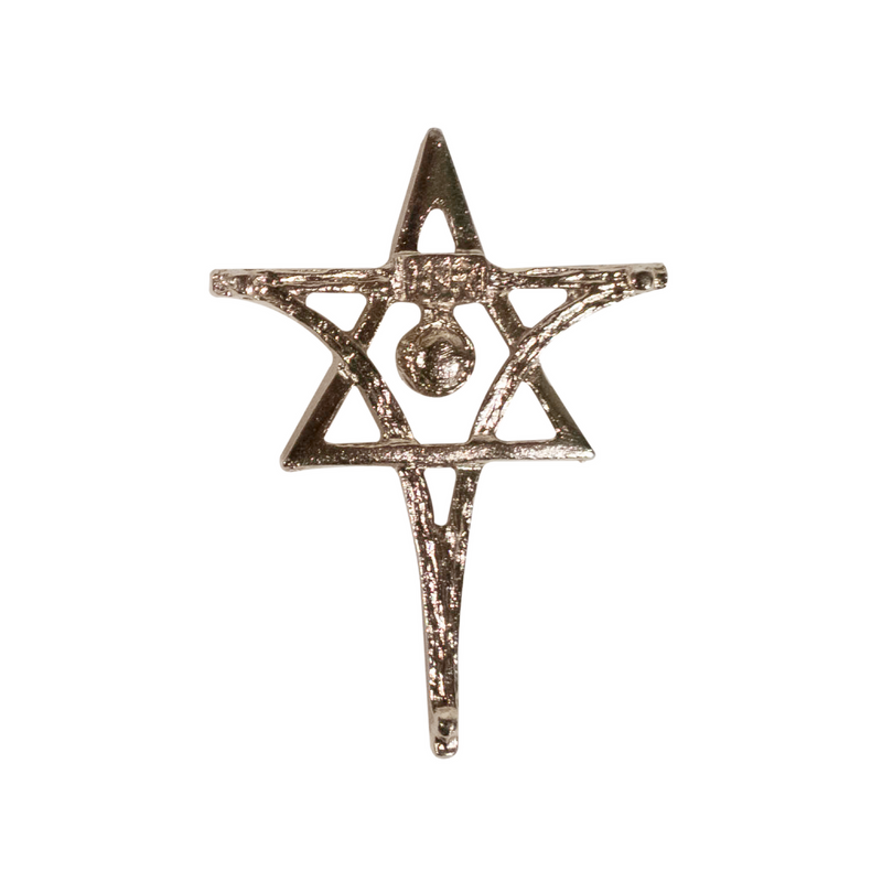 MESSIACA INRI Messianic Cross & Star of David Lapel Pin