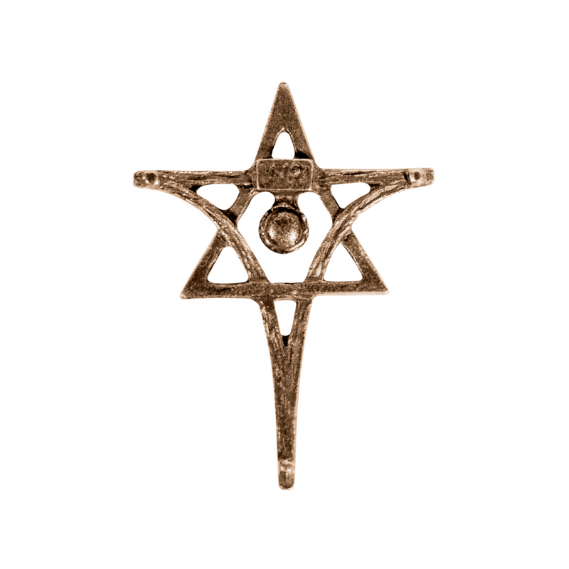 MESSIACA INRI Messianic Cross & Star of David Lapel Pin
