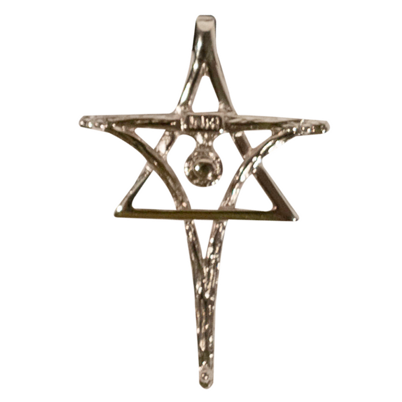 MESSIACA INRI Messianic Cross & Star of David Pendant, Large