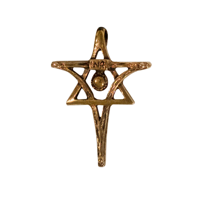 MESSIACA INRI Messianic Cross & Star of David Pendant, Small