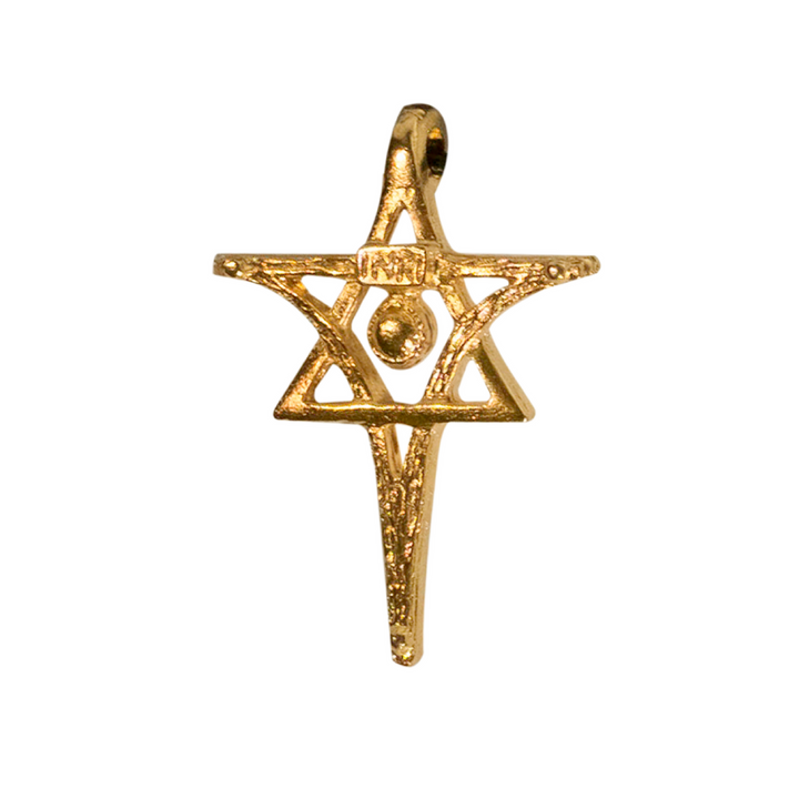 MESSIACA INRI Messianic Cross & Star of David Pendant, Small