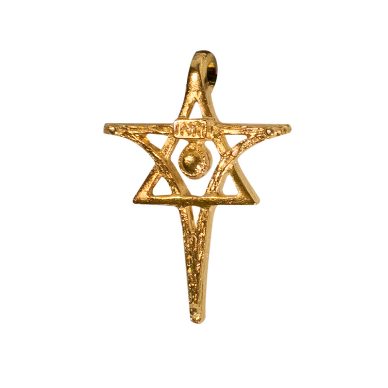 MESSIACA INRI Messianic Cross & Star of David Pendant, Small