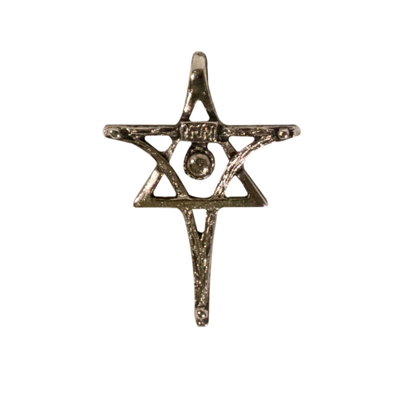 MESSIACA INRI Messianic Cross & Star of David Pendant, Small