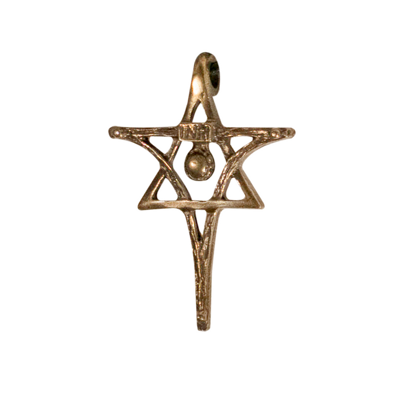 MESSIACA INRI Messianic Cross & Star of David Pendant, Small